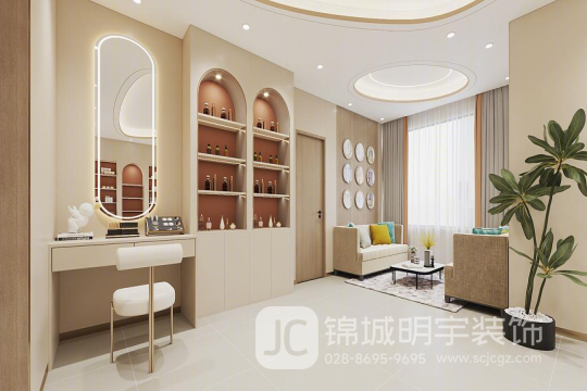 時(shí)尚簡約的美容院裝修設(shè)計(jì)案例